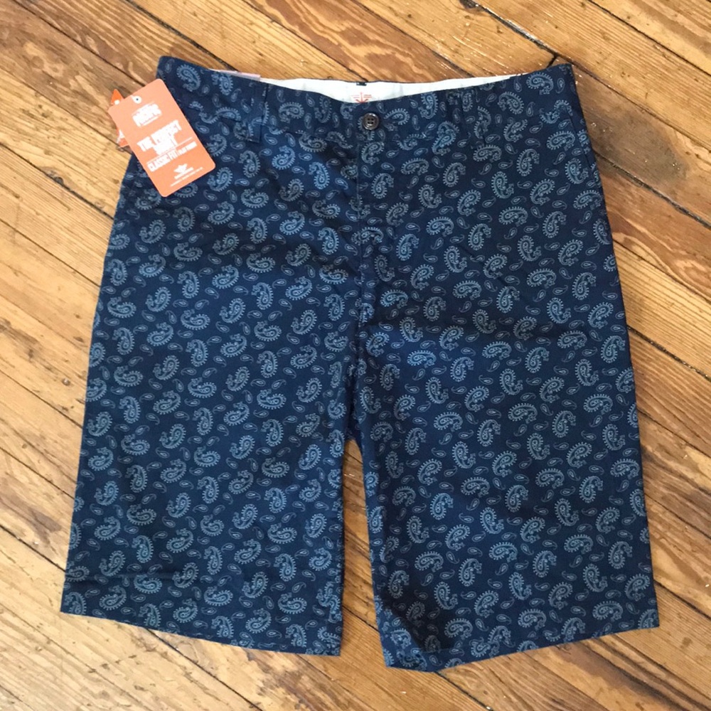 Black/Gray Paisley Shorts Size 32 Dockers Classic